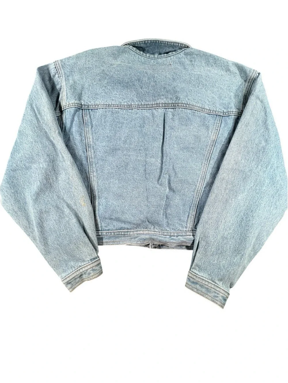 Vintage Jordache Floral Ribbon Denim Trucker Jacket Cropped Y2K Cottagecore